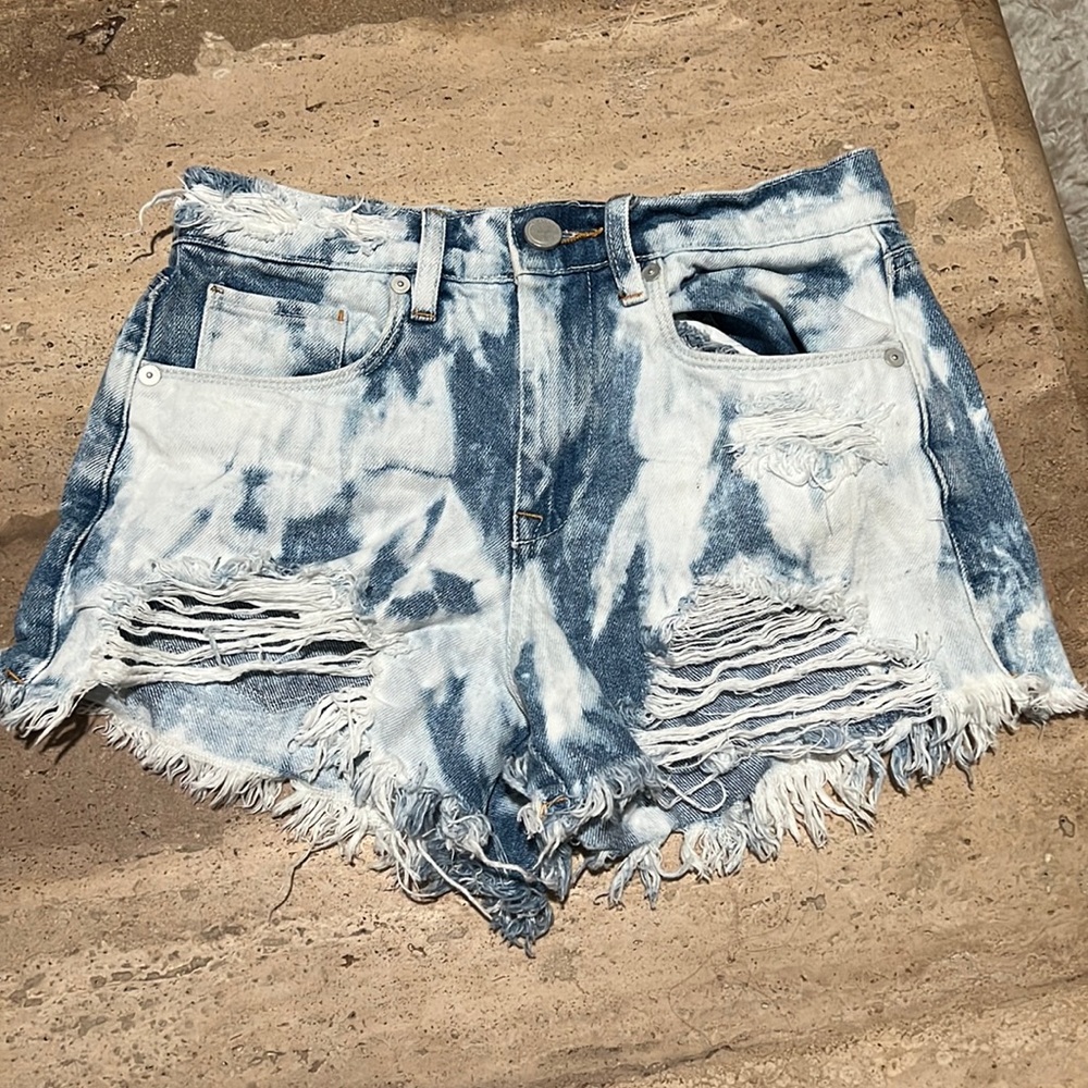 Blank NYC Tie Dye Denim Jean Shorts